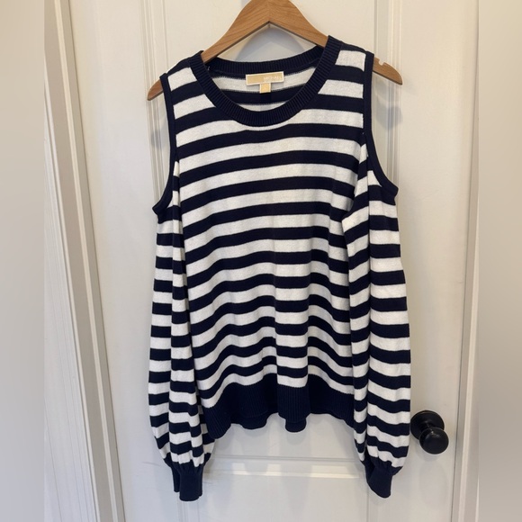 Michael Kors Navy and Cream Striped Knit - Picture 1 of 3